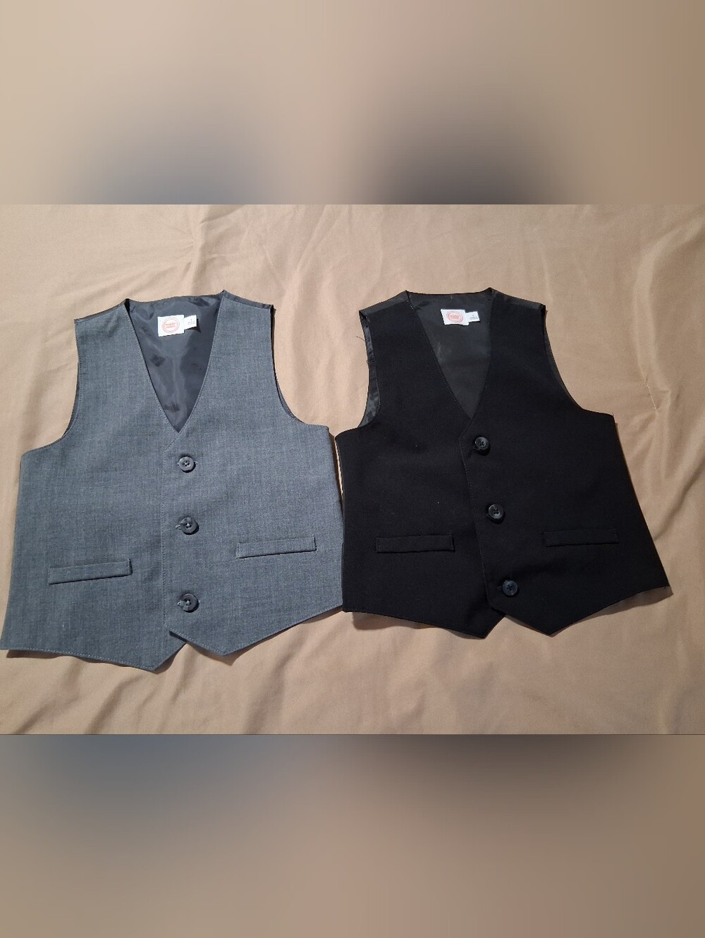 wonder nation Boys Gray Black Dress Vests Formal Classic Size 4